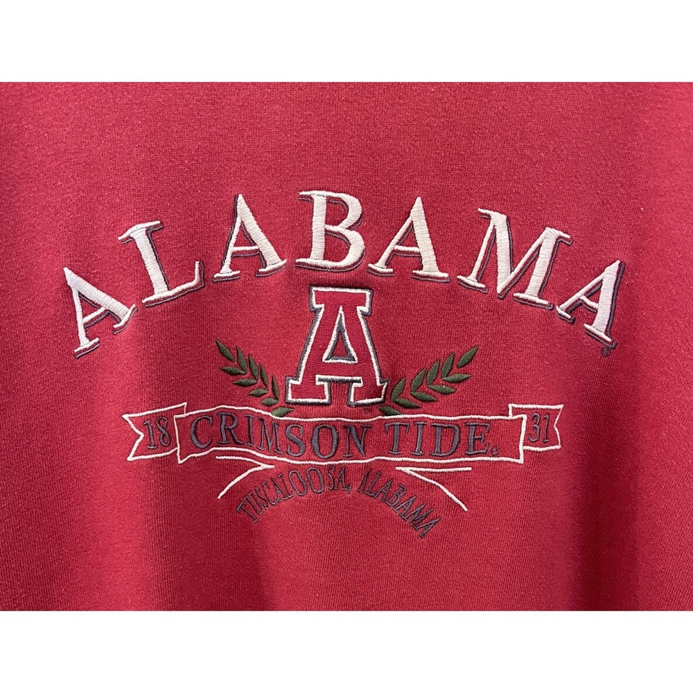Alabama Crimson Tide 1831 SWEAT Shirt Vintage Starter Red Size S Light Blemish - Picture 2 of 6